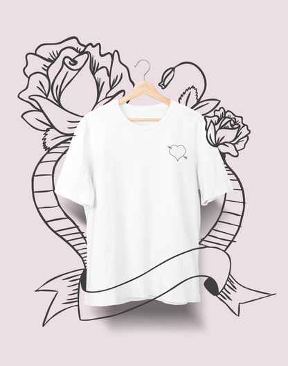 Heart & Arrow Unisex T-Shirt – Minimal Sketch, Maximum Style