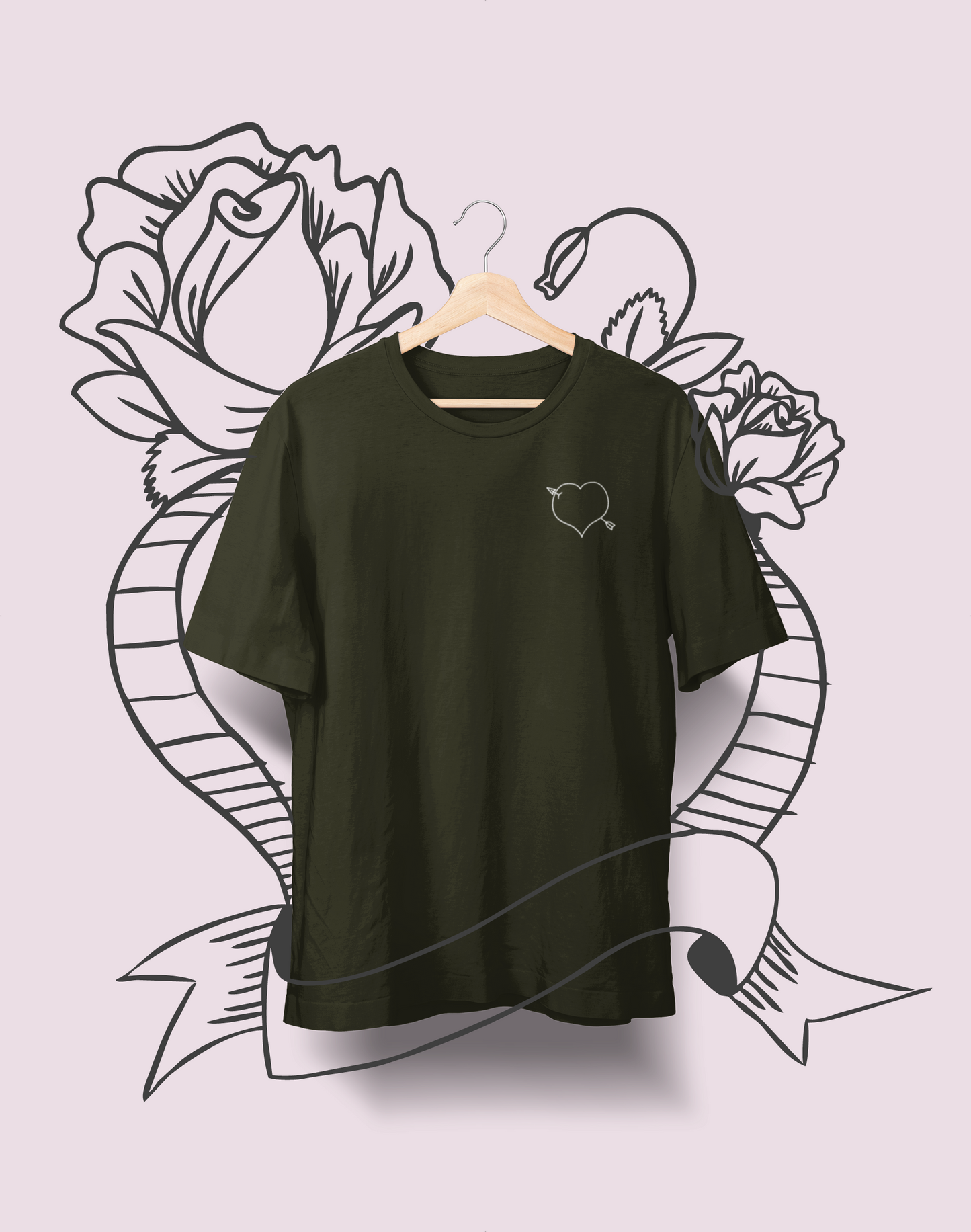 Heart & Arrow Unisex T-Shirt – Minimal Sketch, Maximum Style