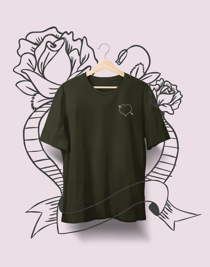 Heart & Arrow Unisex T-Shirt – Minimal Sketch, Maximum Style