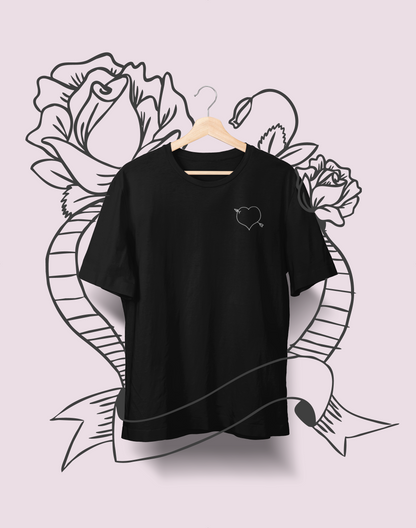 Heart & Arrow Unisex T-Shirt – Minimal Sketch, Maximum Style