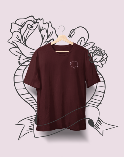 Heart & Arrow Unisex T-Shirt – Minimal Sketch, Maximum Style