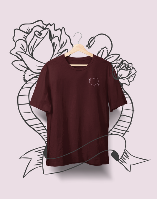 Heart & Arrow Unisex T-Shirt – Minimal Sketch, Maximum Style